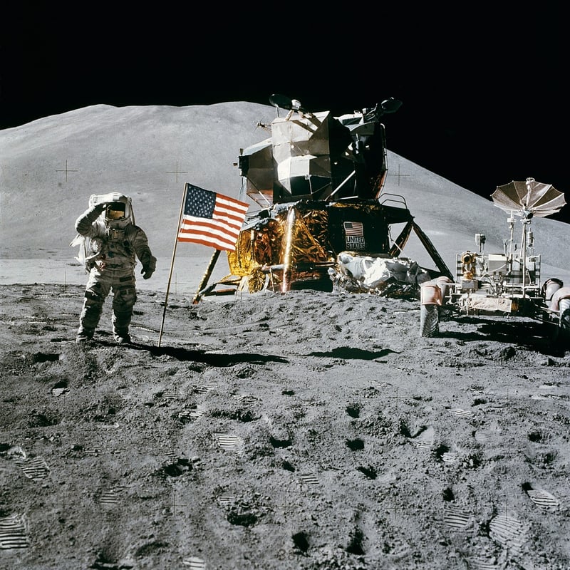 Space Spaceship Landing Art